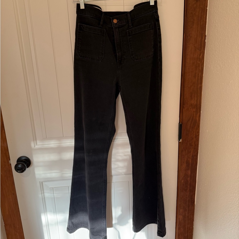 GAP 70’s High-Rise Black Flare Jeans